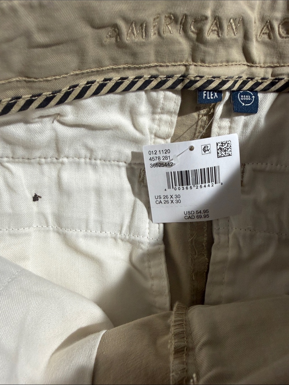 American Eagle Outfitters Men's Khaki Tan Chino Pants - Picture 8 of 8